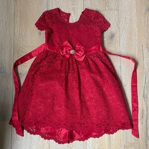 Rare Editions Red Lace Dress